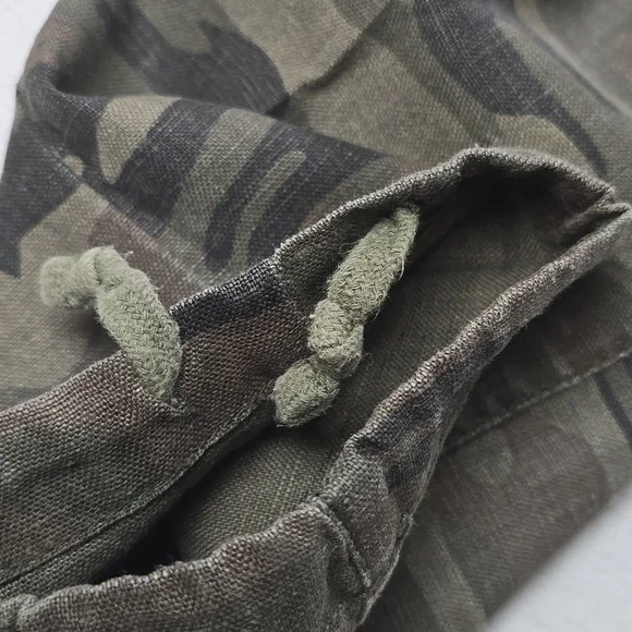 SANCTUARY X Anthropologie Discoverer Linen Camo Cargo Pants Size XS - Picture 10 of 16